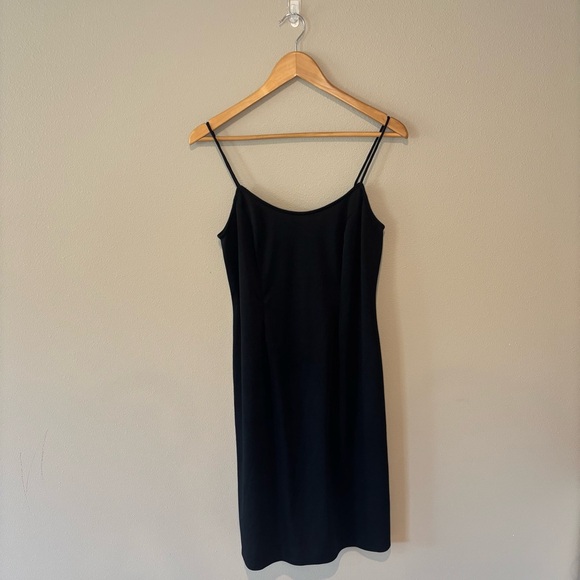 VINTAGE XSCAPE BY JOANNA CHEN Black Slip Dress Spaghetti Straps MIDI 90s Y2K - Picture 7 of 7